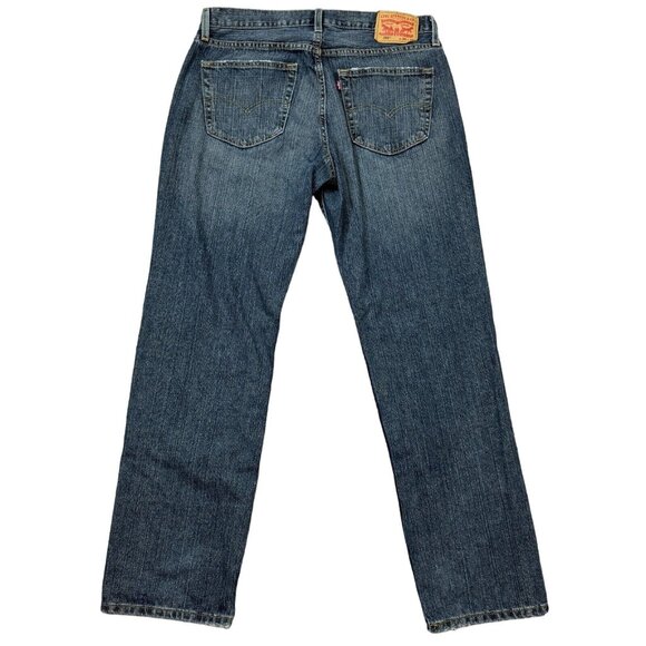 Levis Mens Blue Denim Jeans 559 Relaxed Straight Fit Mid Rise Cotton W34 L32 - Picture 2 of 13